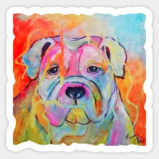 Bulldog in bright colours Sticker
